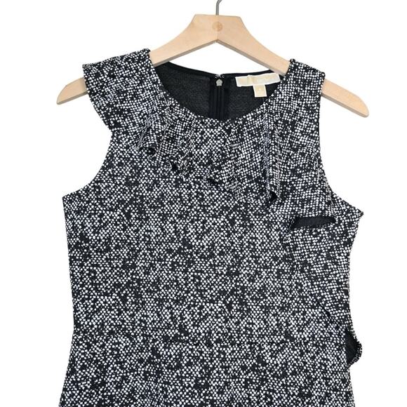 Michael Michael Kors Womens S Jacquard Flounce Fit and Flare Dress NEW - Picture 4 of 11